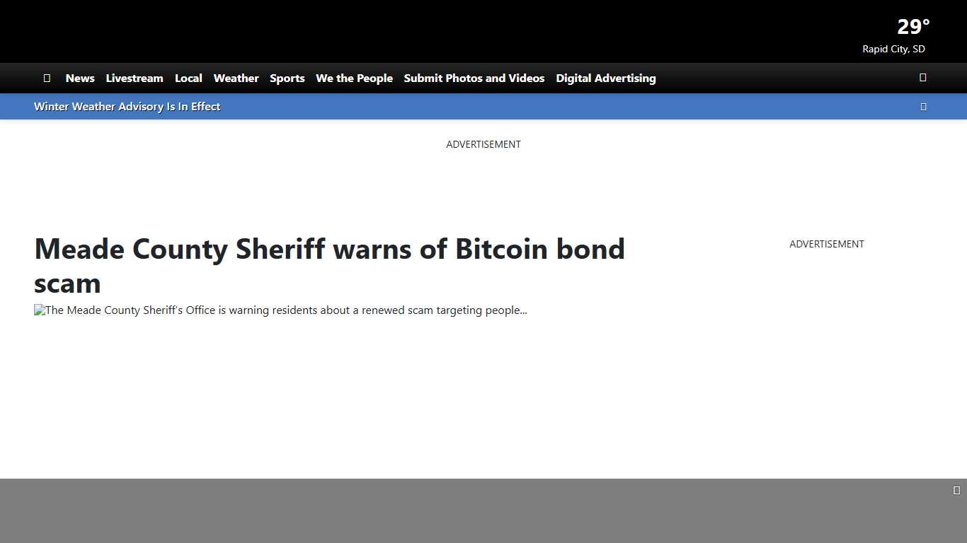 Meade County Sheriff warns of Bitcoin bond scam